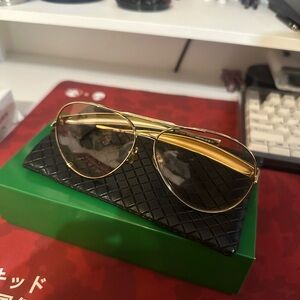 Gold sardine 64mm pilot sunglasses